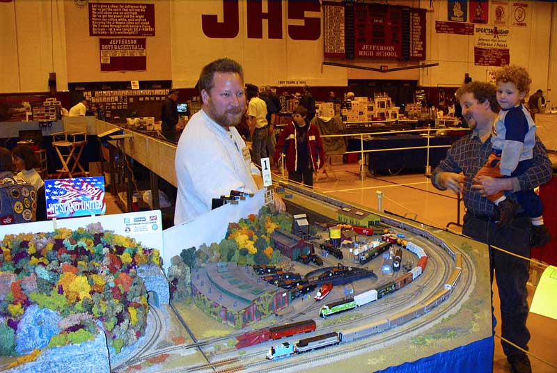Kevin watching trains